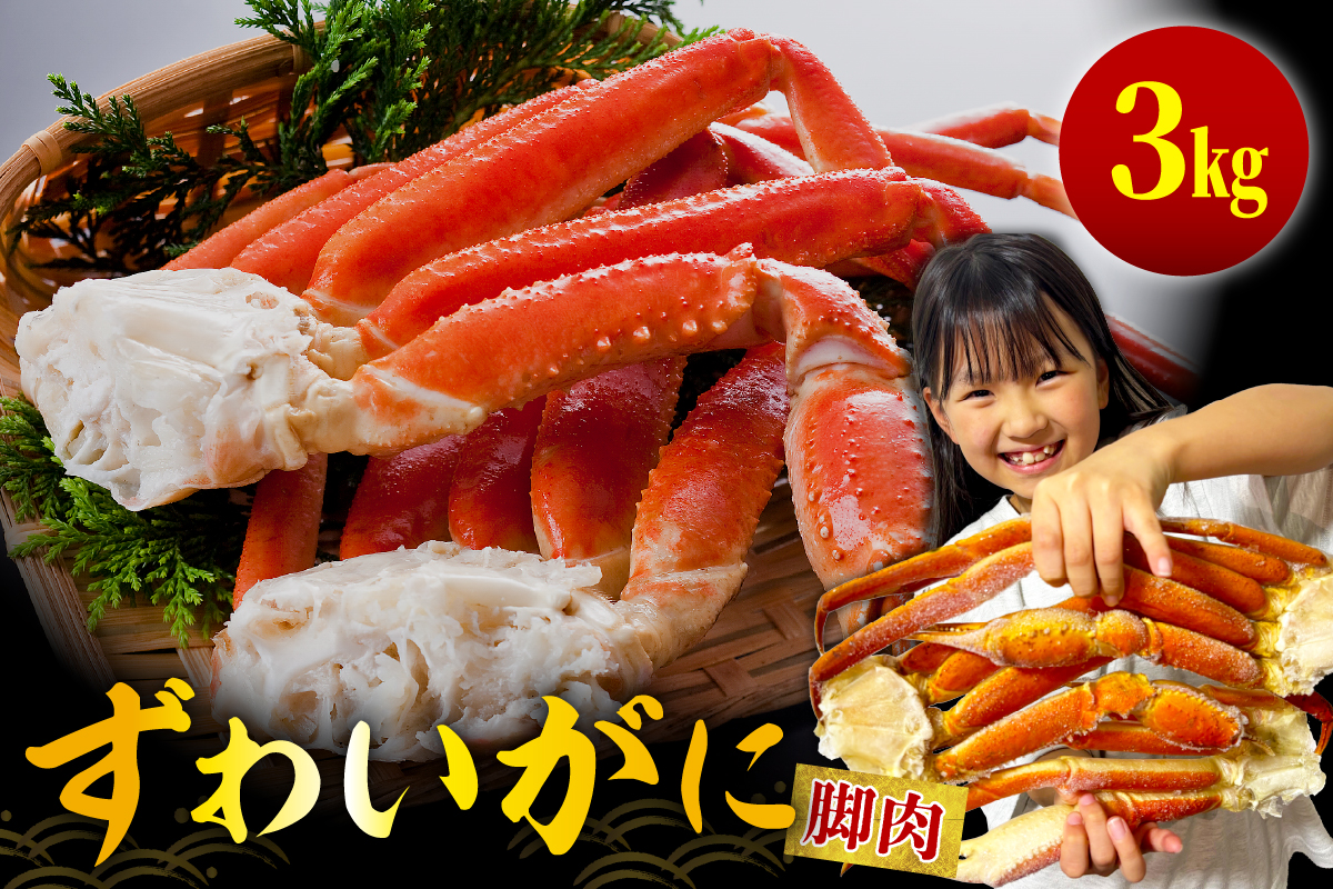 ずわいがに（脚肉） 約3kg【er001-051-a】