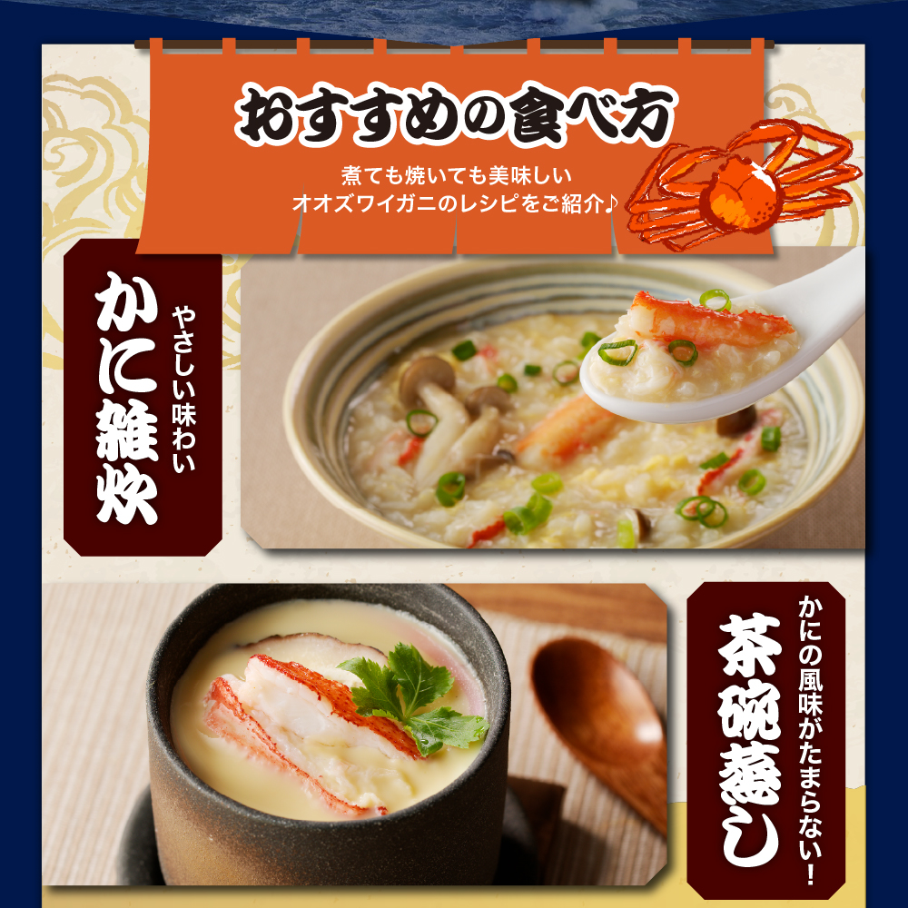 えりも【マルデン特製】訳ありオオズワイガニセット2kg（生冷1kg・ボイル1kg）【er002-052-a】