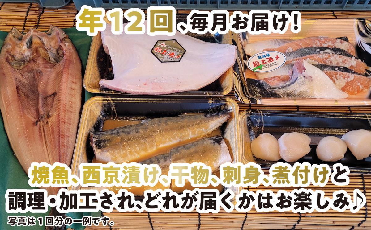 ＜定期便12回＞北海道産 旬のお魚 4～5種 お楽しみ定期便