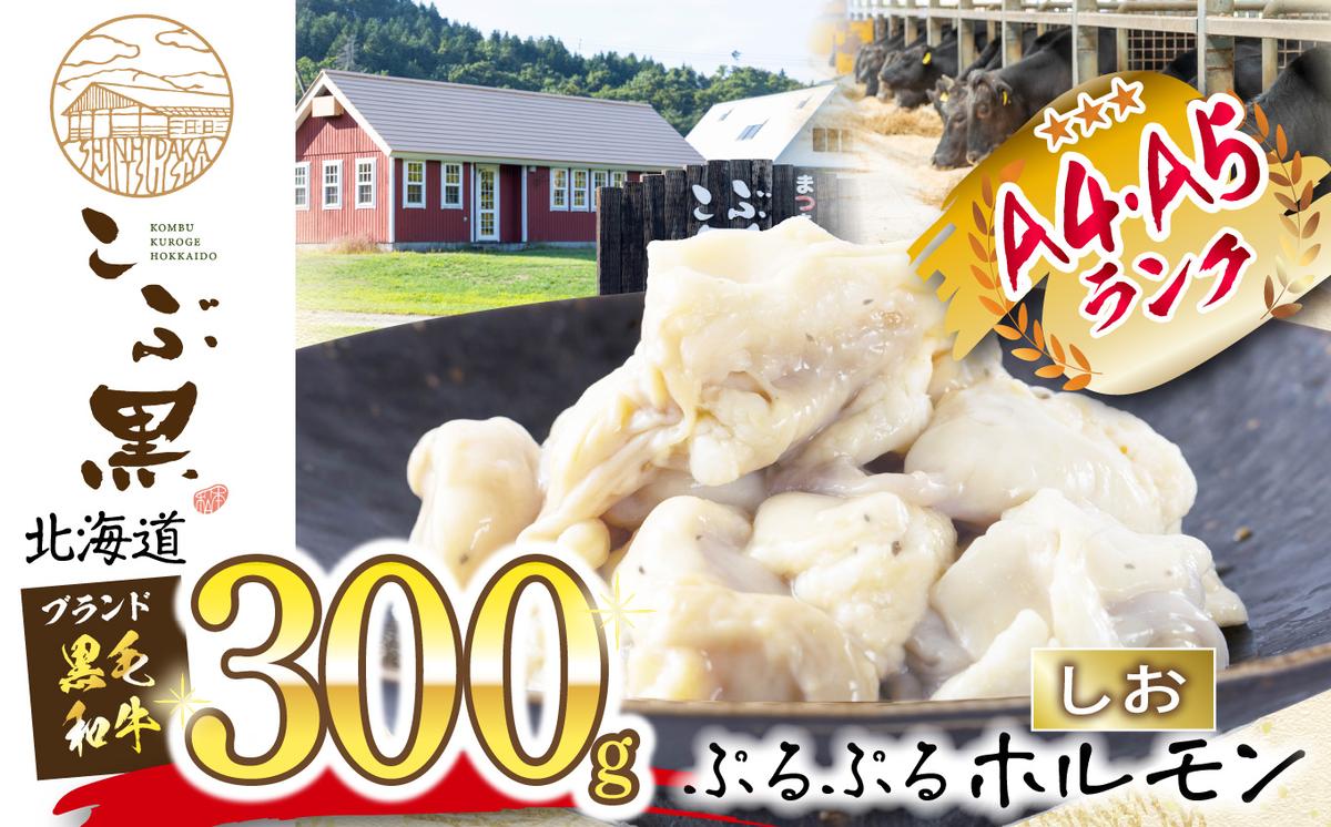 北海道産 黒毛和牛 こぶ黒 和牛 しお ホルモン 300g 