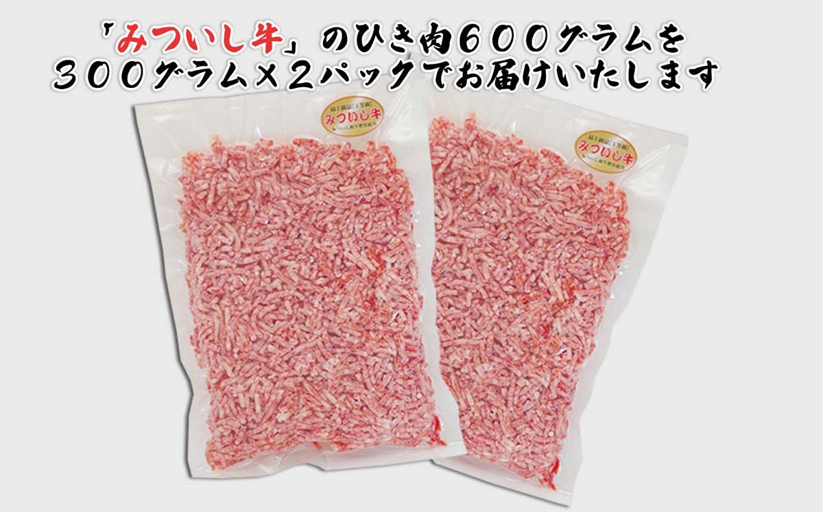 北海道産 黒毛和牛 みついし牛 A5 ひき肉 600g