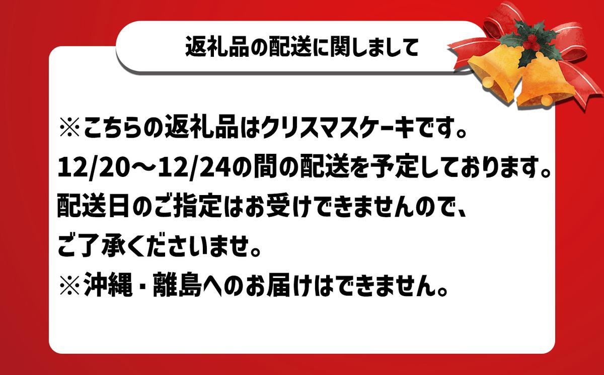 北海道・新ひだか町のクリスマスケーキ『プレミアムショコラ』ちょっとリッチなチョコレートケーキ【お届け予定：12/20～12/24】冷凍発送