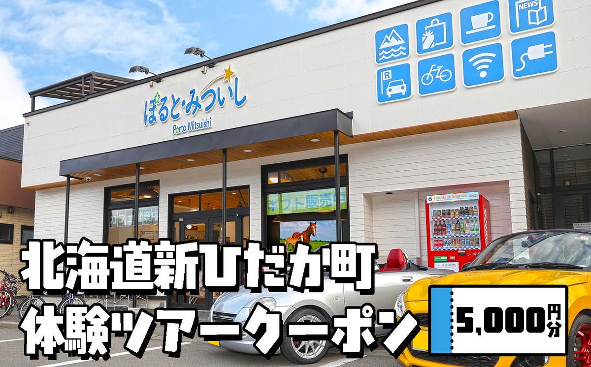 北海道 新ひだか町 体験 ツアー クーポン 5,000円分 日高 三石 釣り 星空 観賞 日高山脈 眺望ツアー 馬 サラブレッド 牧場 見学