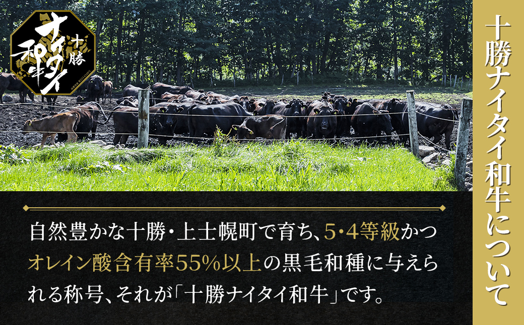 十勝ナイタイ和牛 定期便 5回 5ヵ月コース 北海道産 牛 肉 牛肉 和牛 5・4等級 黒毛和牛 オレイン酸含有率55%以上 サーロイン ミスジ ステーキ ハンバーグ 冷凍