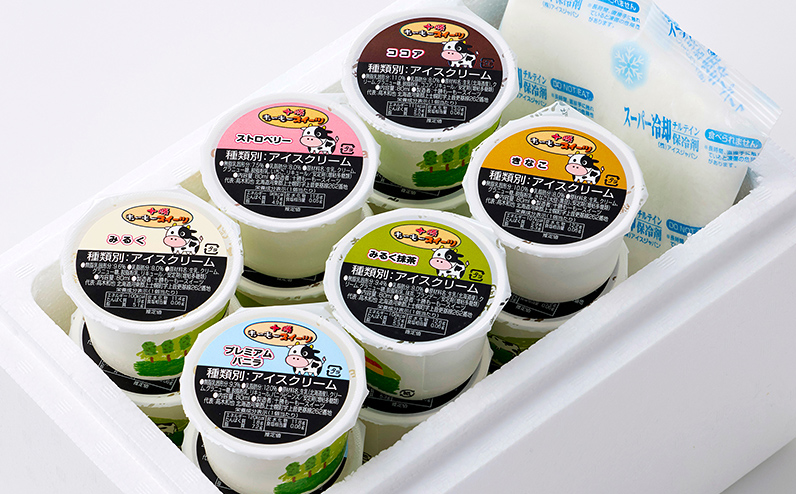 ååããŒããŒã¹ã€ãŒã ãã¡ããªãŒã¢ã€ã¹ 6çš®ã»ãã èš24åïŒ6çš®Ãå4åïŒ åæµ·é ã¢ã€ã¹ã¯ãªãŒã åµäžäœ¿çš