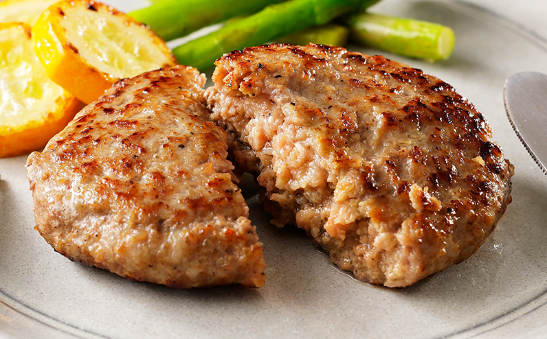 ニークファクトリーの牛・豚・ハンバーグ2種のファミリーセット 約2.4kg 北海道産 牛肉 豚肉 冷凍ハンバーグ