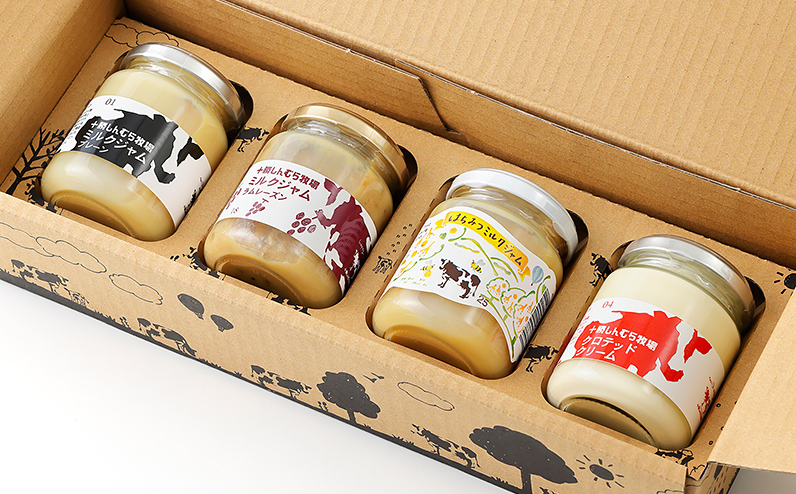 十勝しんむら牧場 放牧牛のミルクジャムとクロテッドクリームセット 計4個 北海道 スイーツ