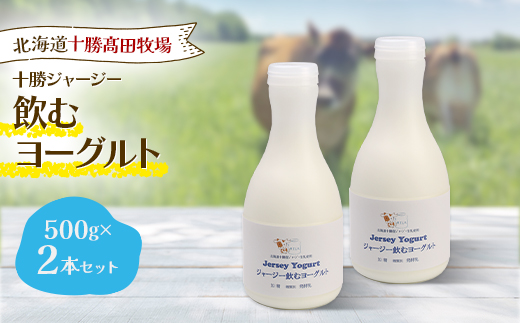 十勝ジャージー飲むヨーグルト 500g×2本セット【配送不可地域：離島】【1725488】