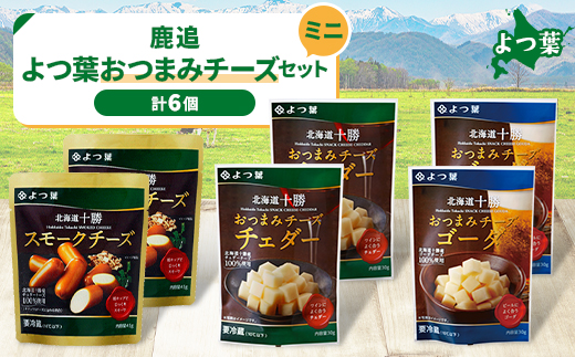 鹿追 よつ葉 おつまみチーズセット ミニ 計6個 北海道十勝産【配送不可地域：離島】【1550014】