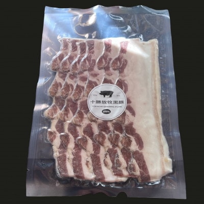 訳あり脂身多め鹿追産自然放牧黒豚　4週間熟成無添加ベーコン　計1kg【配送不可地域：離島】【1725150】