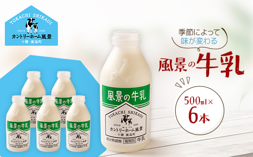 風景の牛乳 500ml×6本【配送不可地域：離島】【1720230】