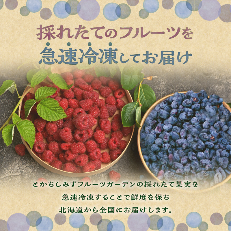 【2025年発送先行予約！】とかちしみず フルーツガーデン の ハスカップ 450g & ラズベリー 300g セット 【 計750g 詰め合わせ フランボワーズ 木苺 生 果物 フルーツ ジャム 甘酸っぱい 冷凍 お取り寄せ 北海道 清水町  】