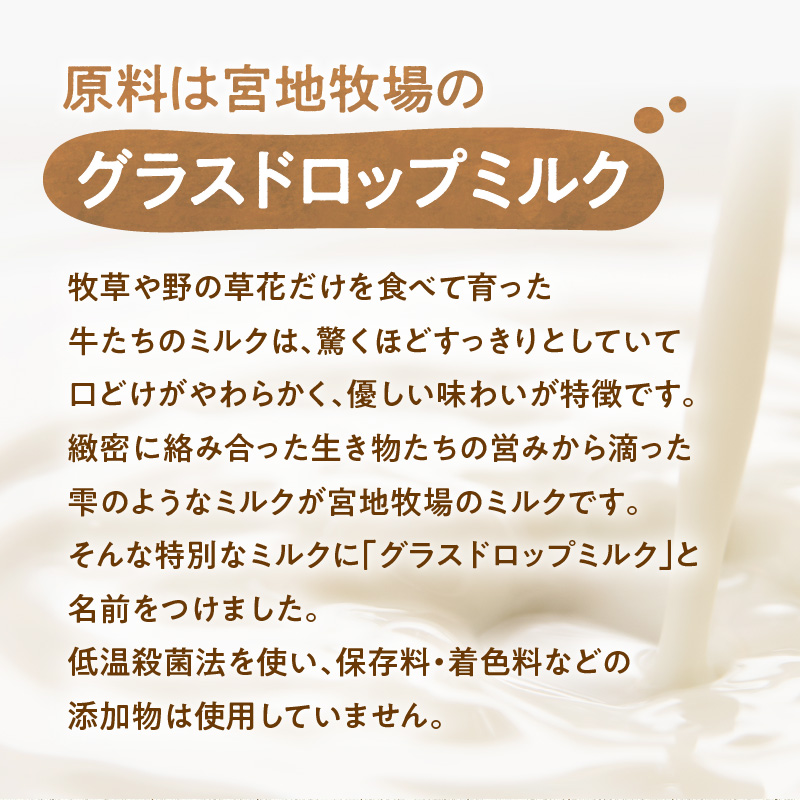 【数量限定】宮地牧場のグラスドロップミルク 180ml×12本【宮地牧場 グラスドロップミルク 牧草のみ 低温殺菌 ノンホモ牛乳 冷凍 牧草だけを食べて育った牛 生乳 飲みきりサイズ ストック 贈り物 お取り寄せ ギフト お中元 お歳暮 のし 熨斗 北海道 清水町】