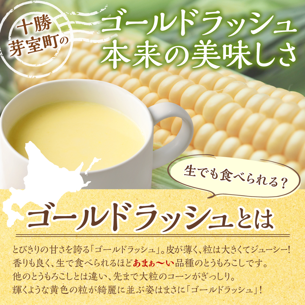 「マツコの知らない世界」で紹介されました！北海道十勝芽室町 十勝産ゴールドラッシュのコーンスープ 　1袋　me003-030c-sp
／スイートコーン キャンプ飯 甘い 人気 常温保存 お試し テレビで紹介 送料無料