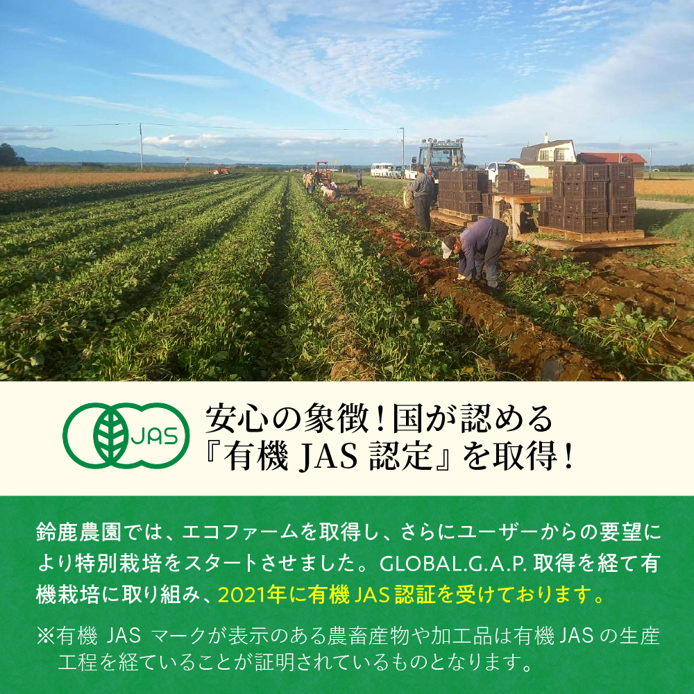北海道十勝芽室町産 有機JAS認証 鈴鹿農園 熟成紅はるか 干し芋 3パック me051-001c