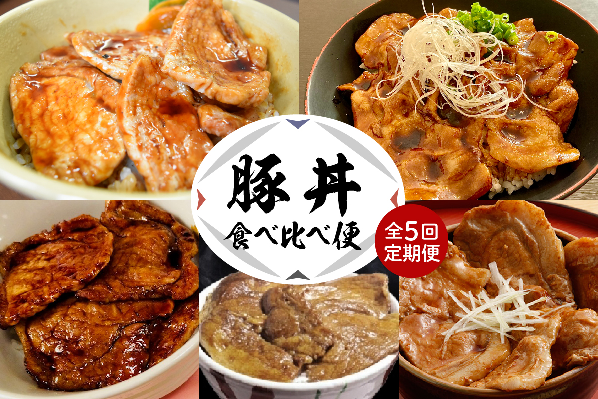 【全５回 定期便】北海道十勝芽室町 豚丼食べ比べ便 me000-015-t5c