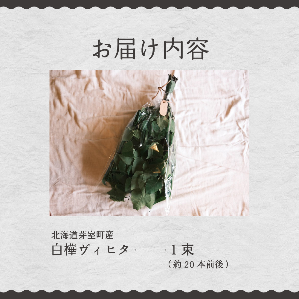 【先行受付】北海道芽室町産「白樺ヴィヒタ」1束　me055-001-2c