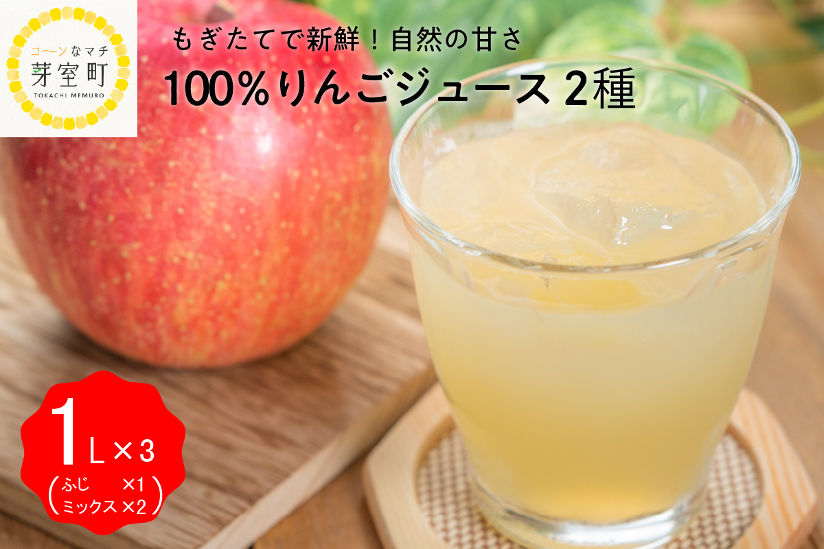 北海道十勝芽室町 とかちめむろ りんごジュース 3本セット me021-001