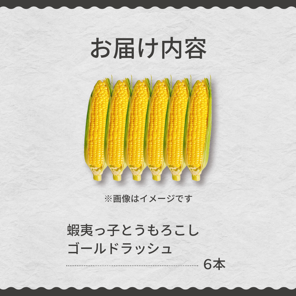 【先行受付】【2026年7月25日〜8月15日頃発送予定】朝採りをお届け！ 北海道十勝芽室町　蝦夷っ子とうもろこし ゴールドラッシュ 6本 me076-008c-26