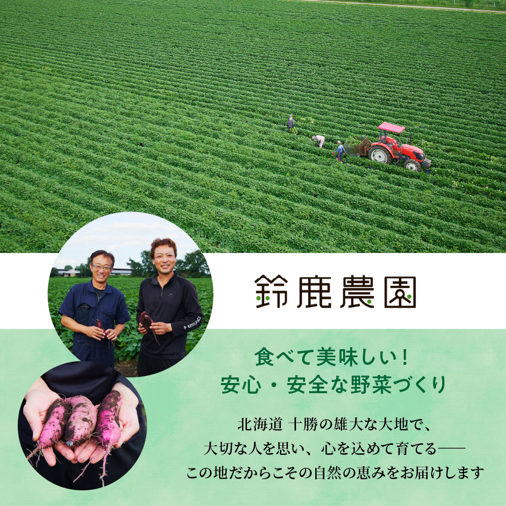 北海道十勝芽室町 有機JAS認証 鈴鹿農園の冷凍焼き芋 金時いも 2kg me049-013c