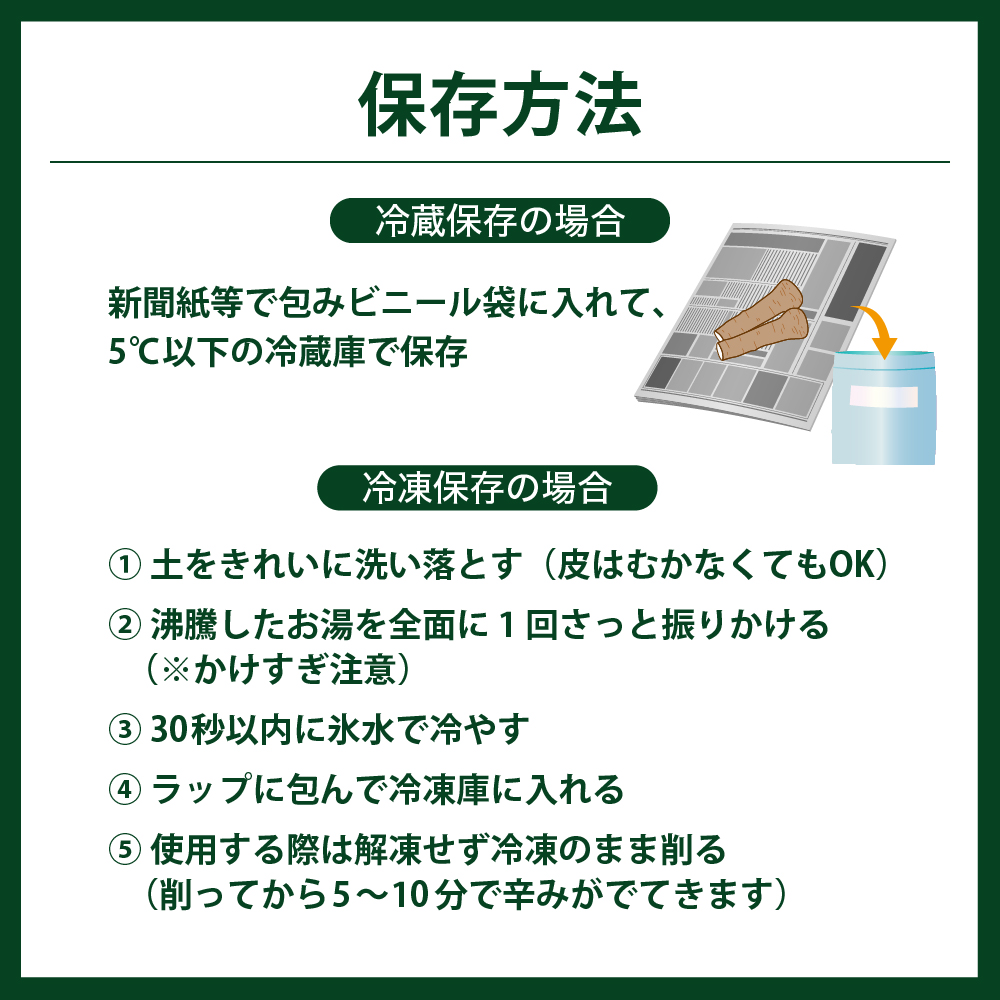 北海道芽室町 十勝産山わさび（土付き5kg）me064-003c