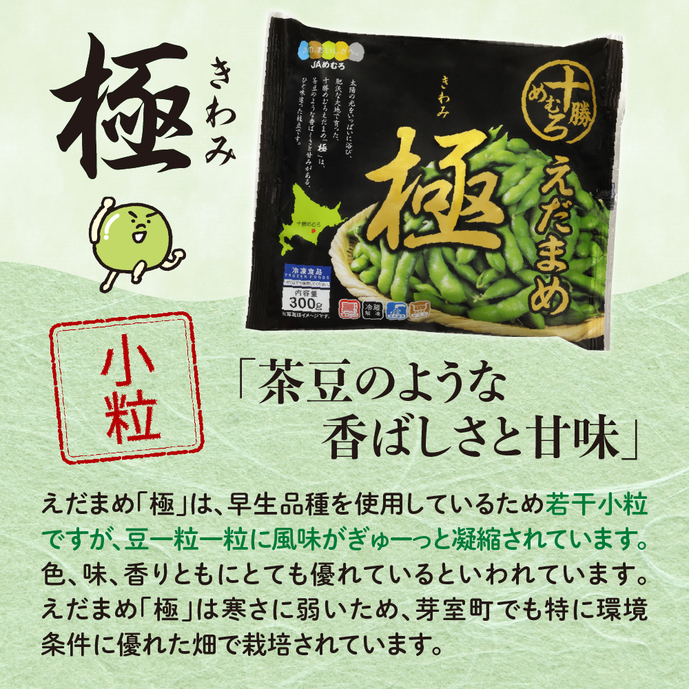【隔月４回コース定期便】北海道十勝芽室町 えだまめ「極」 300g × 3袋 me003-087-k4c