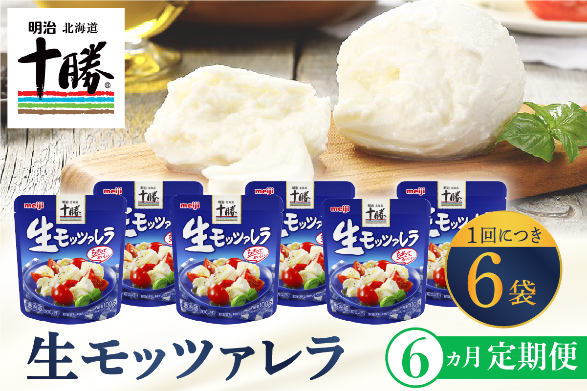【6ヵ月定期便】明治北海道十勝チーズ 生モッツァレラ６個 セット 計6回 me003-070-t6c
