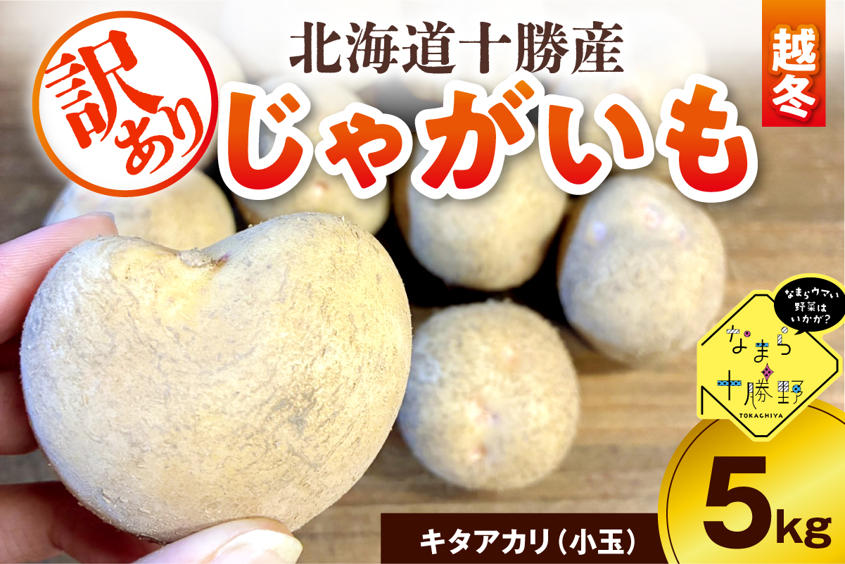 【2月上旬～4月下旬頃配送】【訳あり】北海道十勝芽室町 農家応援じゃがいも(越冬)5㎏　キタアカリ（小玉）me001-051c-1