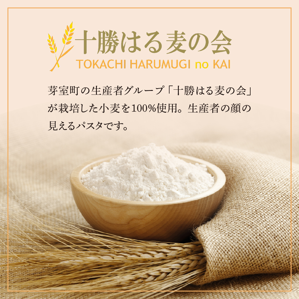 北海道十勝芽室町 北海道産小麦 ゆめちから 国産 スパゲッティ！北海道パスタ 270g × 16袋　me026-036c／キャンプ飯 ソロキャン アウトドア もちもち 常温保存 長期保存 保存食 乾麺 備蓄 食材 惣菜 国産