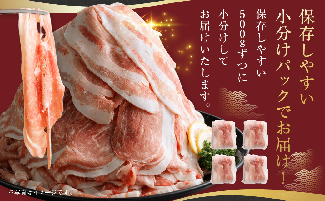 肉屋のプロ厳選！北海道産の豚 スライス 4kg盛り！！（500g×8袋）【1～2か月以内に順次発送】[007-0257x3]