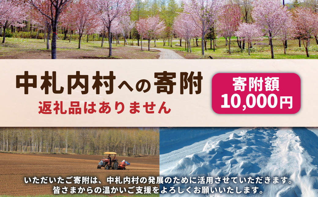 中札内村への寄附（返礼品はありません） 1口 10,000円 1万円 北海道 中札内村 寄附のみ 寄附 [038-0018]