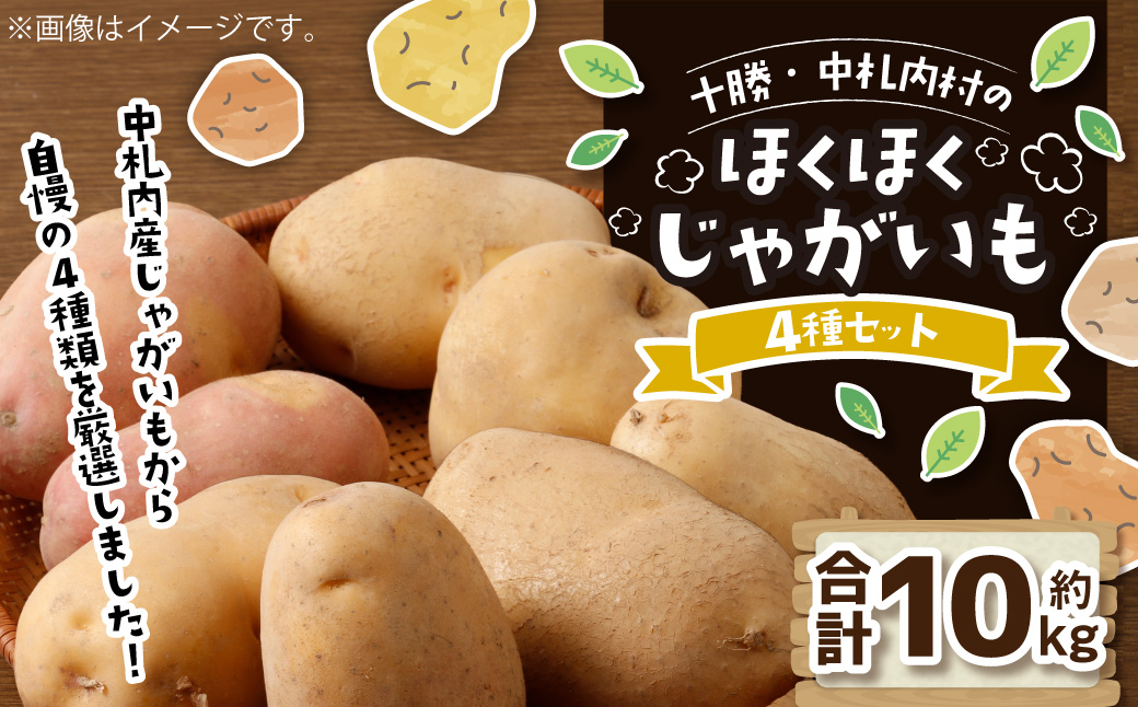 十勝・中札内村のほくほくじゃがいも 4種セット 約10kg 【2025年12月上旬より順次発送予定】  [033-0014]