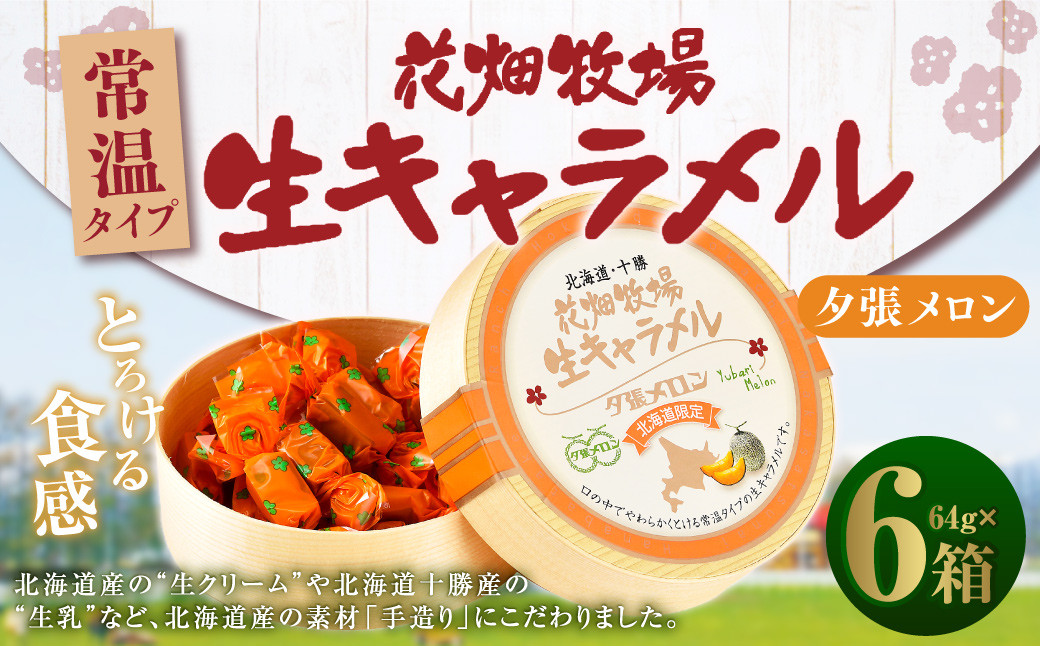 花畑牧場 生キャラメル 夕張メロン（常温） 64g×6セット 沖縄配送可 キャラメル お菓子 おやつ メロン [002-0091]