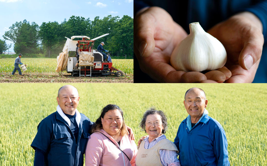 芳醇な香りと上質な風味を探求！北海道 十勝 中札内村 鎌田農園の至高にんにく 特大玉 （2Lサイズ） 4個入り にんにく ニンニク 大蒜 [020-0023]