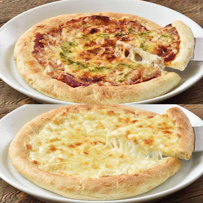 花畑牧場　自家製チーズのピッツァ2種セット（マルゲリータ200g×3枚、クアトロ200g×3枚）［P1-20B］