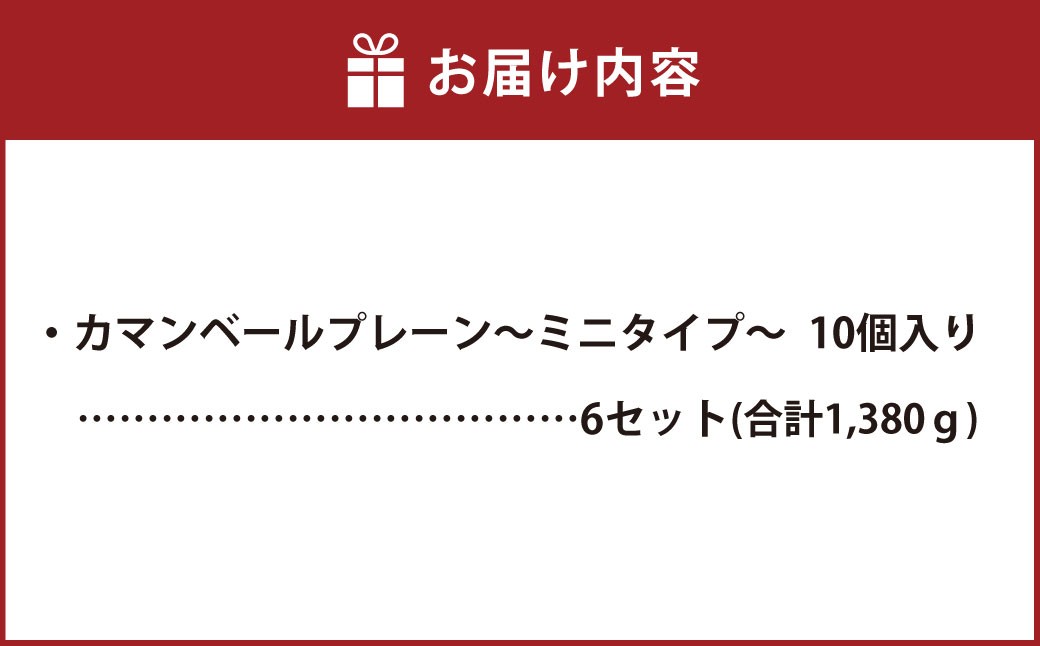カマンベールプレーン ～ミニタイプ～ 10個入り×6セット 合計60個 沖縄配送可 チーズ 手造り 個包装 花畑牧場 北海道 中札内村 冷蔵 [002-0079]