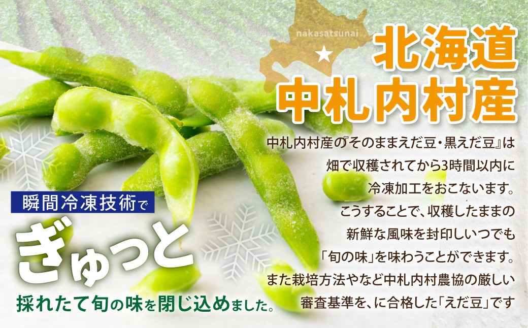 【6ヶ月定期便】そのまま枝豆 そのまま黒えだ豆 各約300g×6袋 計約21.6kg 枝豆 黒えだ豆 黒枝豆 えだ豆 えだまめ エダマメ おつまみ おやつ 定期便 6回 国産 冷凍 [018-0060x1]