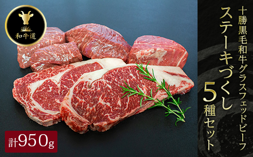 十勝姫 ステーキづくし 5種セット 国産 黒毛和牛 グラスフェッドビーフ【配送不可地域：離島】【1479917】