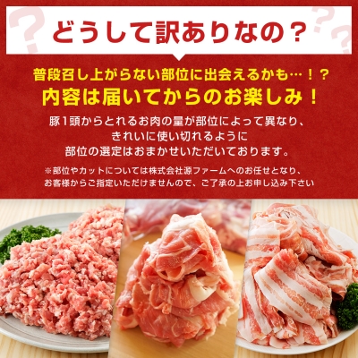 【訳あり】十勝ホエー豚 豚肉 詰め合わせ 約2kg 部位おまかせ! 豚丼の具 ひき肉 小分け【配送不可地域：離島】【1484138】