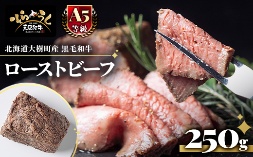 「天駆和牛(そらうし)」ローストビーフ 250g A5ランク黒毛和牛 北海道十勝大樹町産【配送不可地域：離島】【1722219】