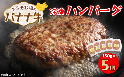 冷凍ハンバーグ150g×5個 交雑牛〈北海道大樹町やまき牧場のバナナ牛〉【配送不可地域：離島】【1507255】