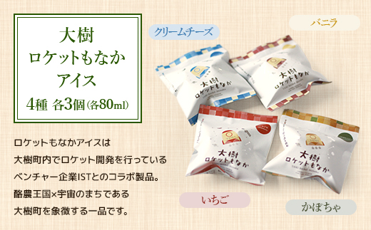 大樹ロケットもなかアイス4種×3個とカウベルアイス10種 計22個 【増量】【配送不可地域：離島】【1398016】