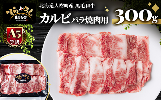 「天駆和牛(そらうし)」カルビ バラ 焼肉 300g A5 黒毛和牛 北海道十勝大樹町産【配送不可地域：離島】【1722195】