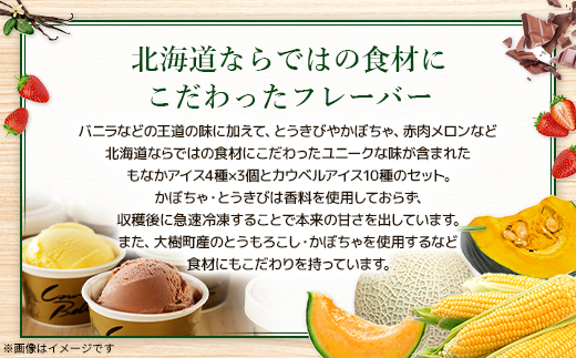 大樹ロケットもなかアイス4種×3個とカウベルアイス10種 計22個 【増量】【配送不可地域：離島】【1398016】