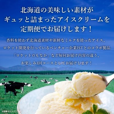 【毎月定期便】カウベルアイスお楽しみ4種コース　アイスクリーム　もなかアイス　全4回【配送不可地域：離島】【4008600】