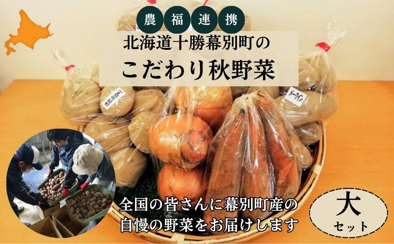 【農福連携】北海道十勝幕別町のこだわり秋野菜　大セット