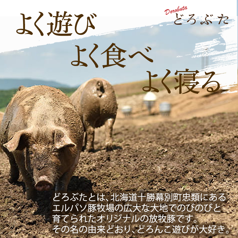 十勝幕別産ブランド放牧豚［どろぶた］挽肉1kg（500g×２）粗挽き　北海道 エルパソ 放牧豚