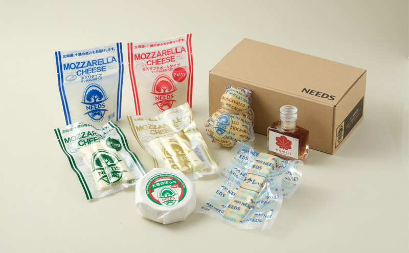 北海道 十勝 チーズアソート7種B / ラクレット＆メープルシロップ詰合せ [チーズ工房NEEDS] MOMIJI SYRUP【チーズ アソート メープルシロップ ラクレット モッツァレラ 大地のほっぺ さけるチーズ NEEDS】