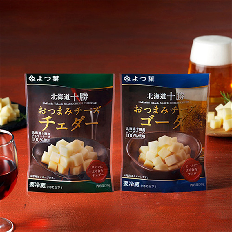 よつ葉 「北海道十勝 おつまみチーズ チェダー・ゴーダ」8個セット 30g×各4【 よつ葉 北海道十勝おつまみチーズ チェダー ゴーダ 販売店 新千歳空港 札幌駅 お土産 口コミ パッケージ アレンジ レシピ ワイン ビール お酒 おつまみ 北海道 十勝 幕別 】