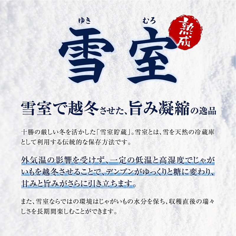 北海道産 熟成じゃがいも メークイン4㎏ 期間限定 雪室貯蔵 十勝産 ジャガイモ じゃが芋 いも 甘い